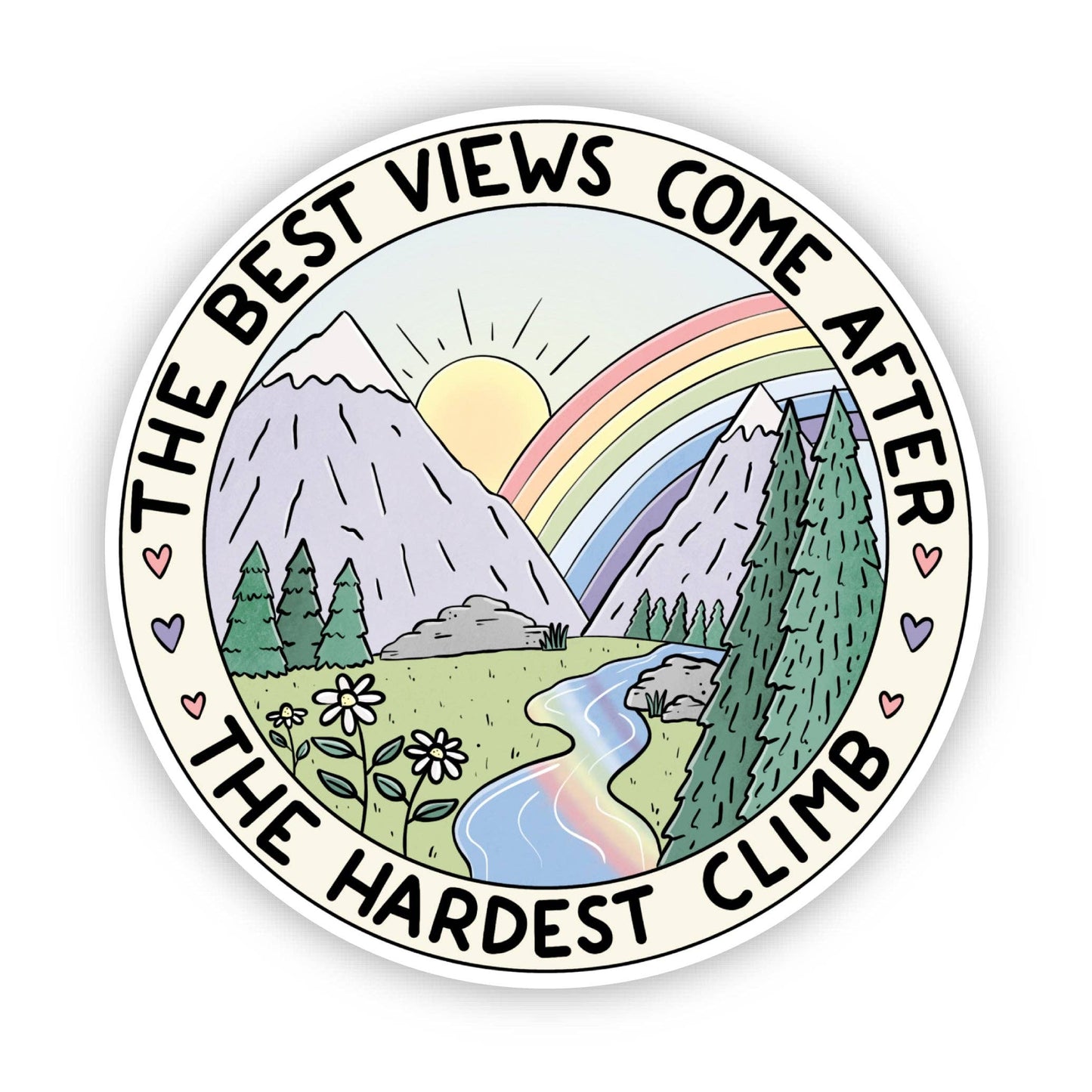 Big Moods - The Hardest Climb Motivational Sticker