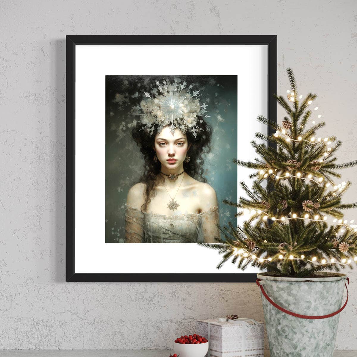 Salty Alyce - Winter Snow Queen Portrait Print 61RD