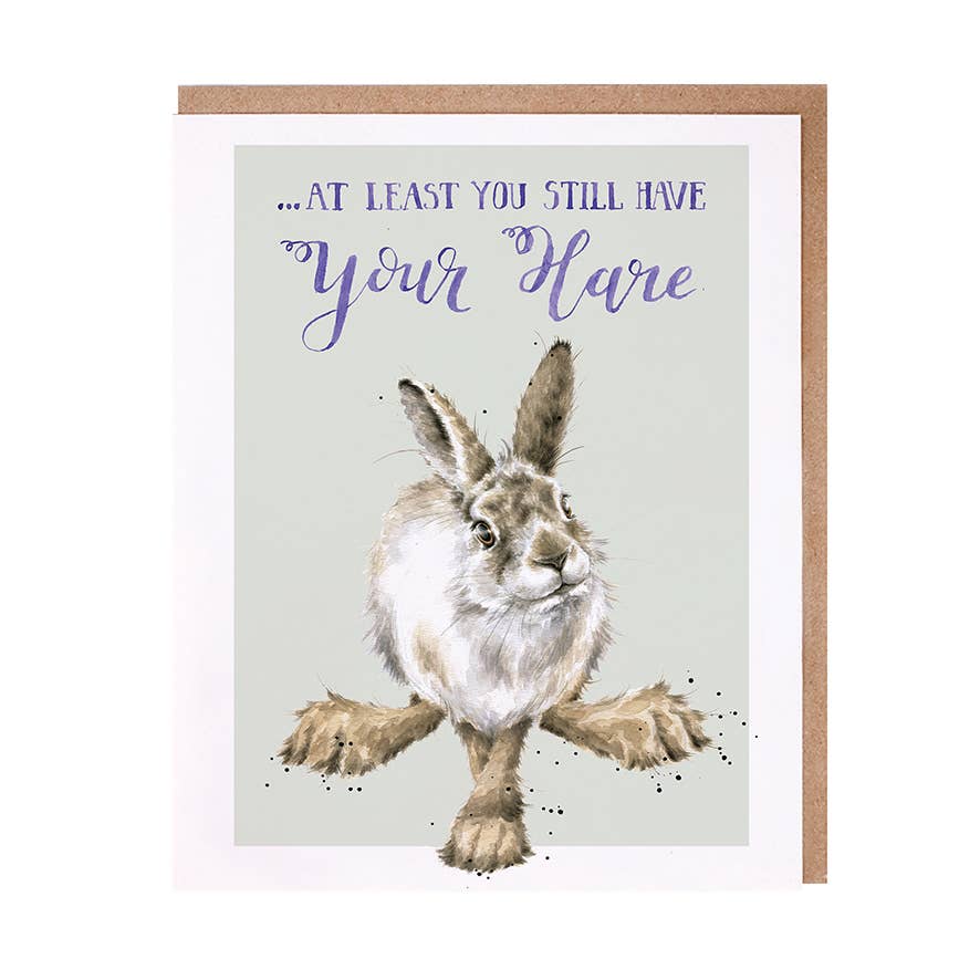 Wrendale Designs - At Least You Still Have Your Hare - Single Card
