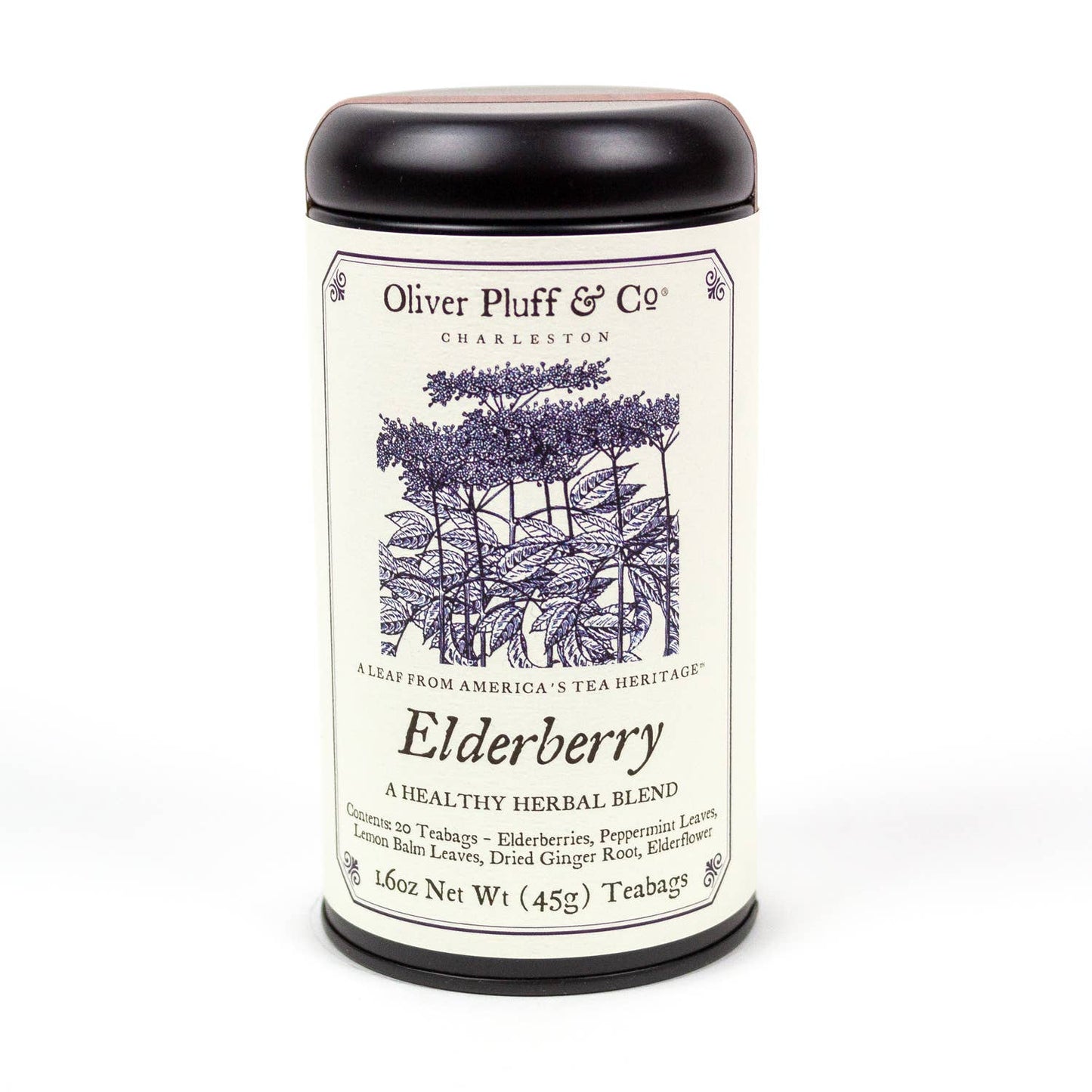 Oliver Pluff & Company - Elderberry - 20 Teabags in Signature Tea Tin