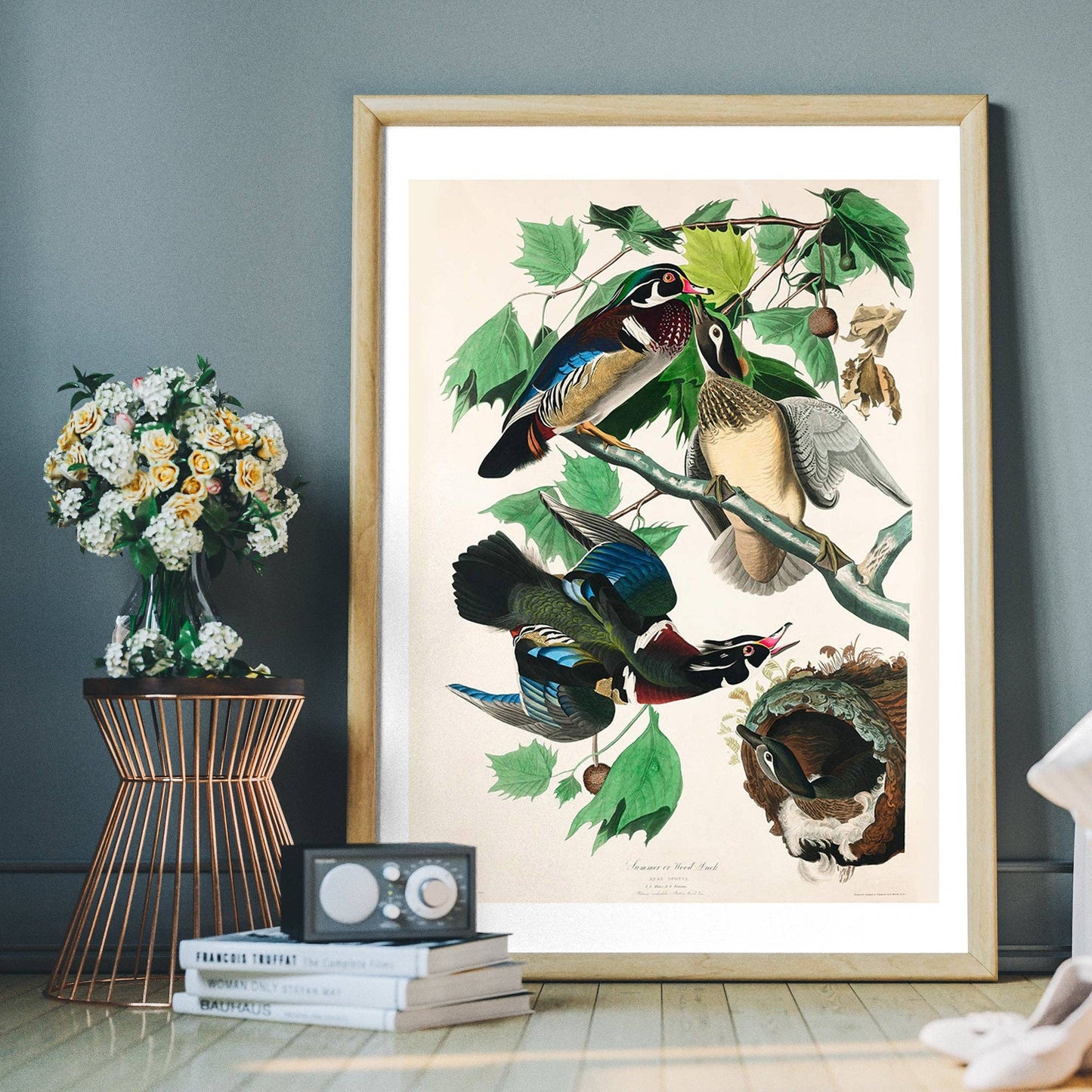 Ink & Drop - Wood duck vintage print: 11 ¾ x 15 ¾ in | 30x40 cm / Matte