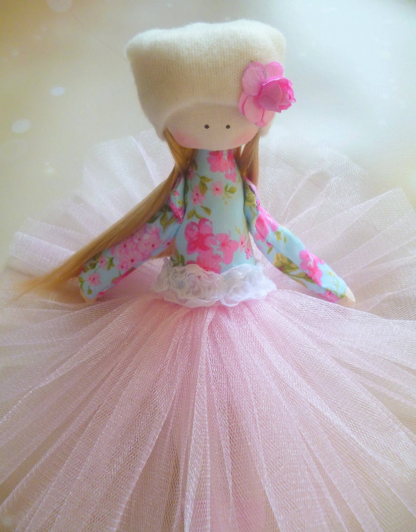 ChernikovaNataliya - Handmade Little Princess Ballerina Textile Doll, Gift