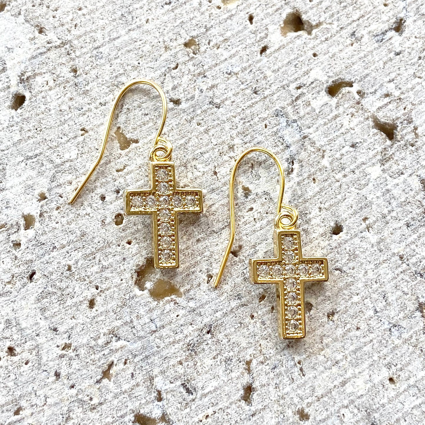 VB&CO Designs Handmade Jewelry - Cross earrings religious gift bible church jewelry