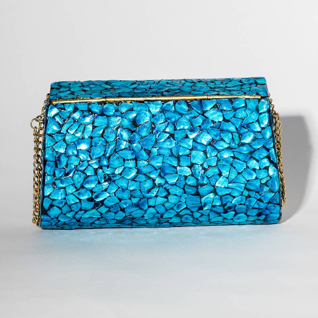Gypsie Jane - Vintage aqua tile metal bag: BLUE / ONESIZE