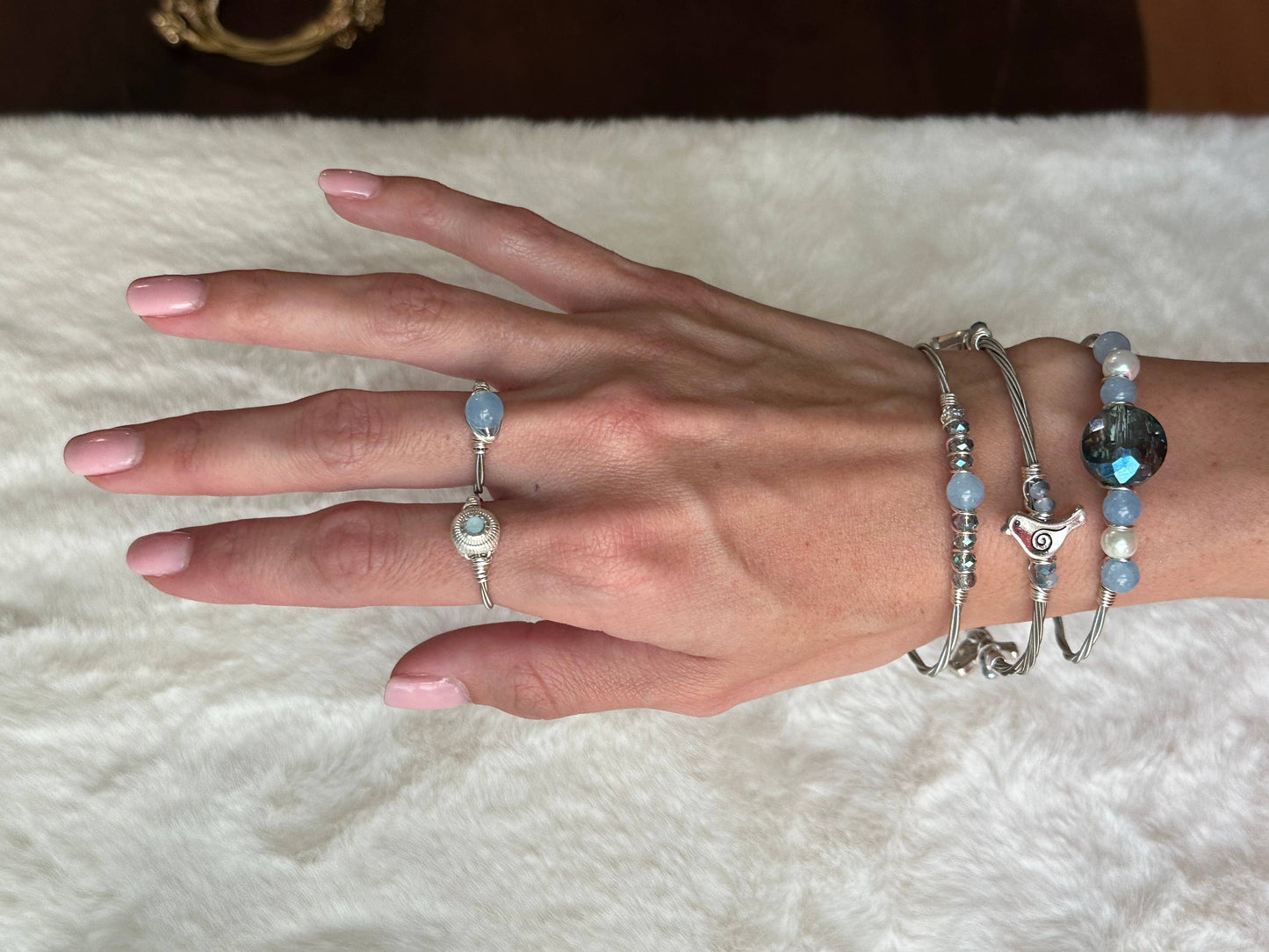 String Theory Jewelry - Springtime Blue Collection: Clasped Bracelet