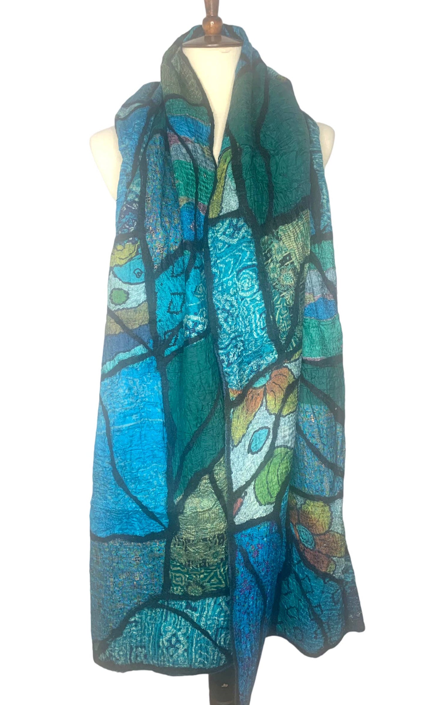 Pomegranate Moon - Sari Patchwork - Blue