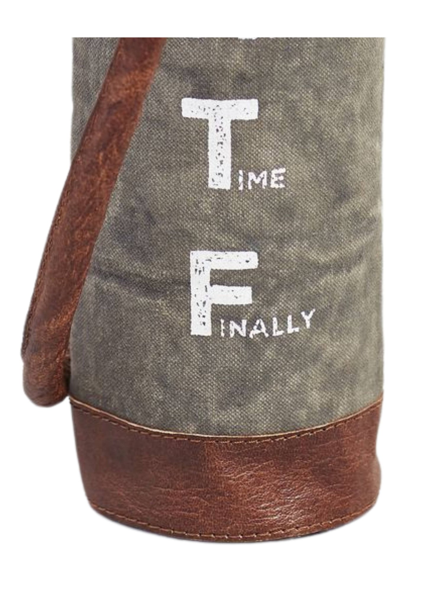 Mona B. - Wine Time Up-Cycled Canvas Wine Bag, M-4140