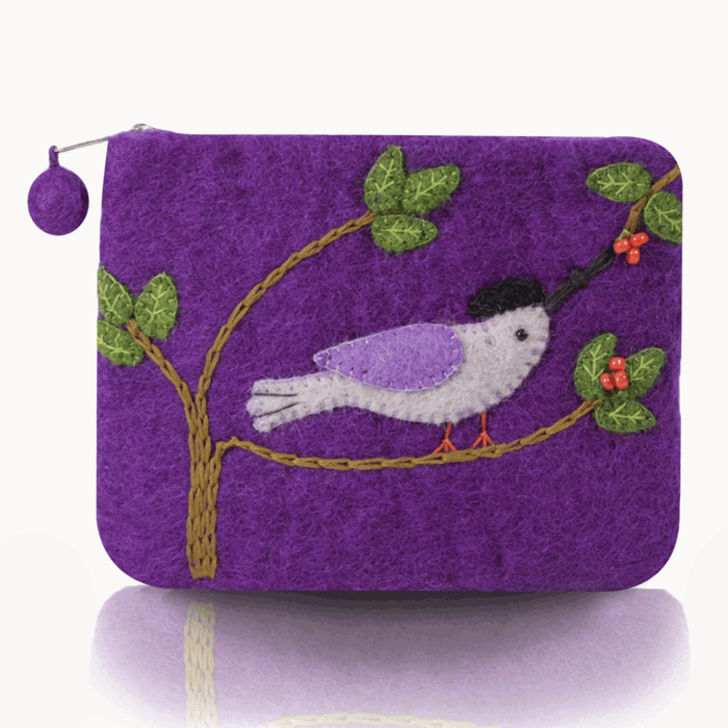 BNB Crafts Inc. - Bird on the Branch Theme Coin Purse: Hot Pink