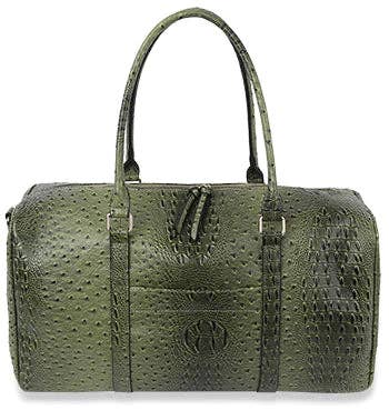 Handbag Express - Classic Embossed Carry-On Satchel: LQF043-O-GY