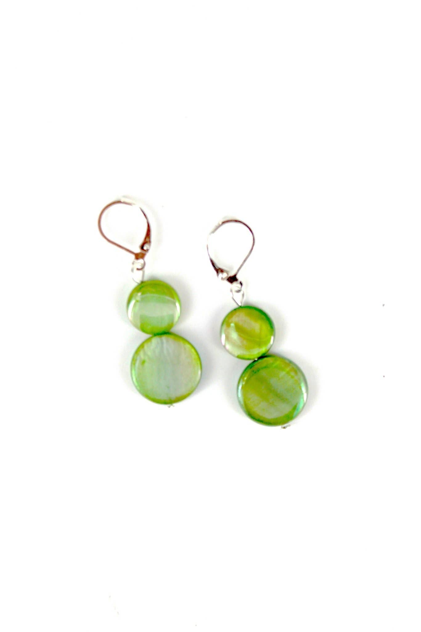 Sea Lily - ELIME - Lime Green MOP Earring