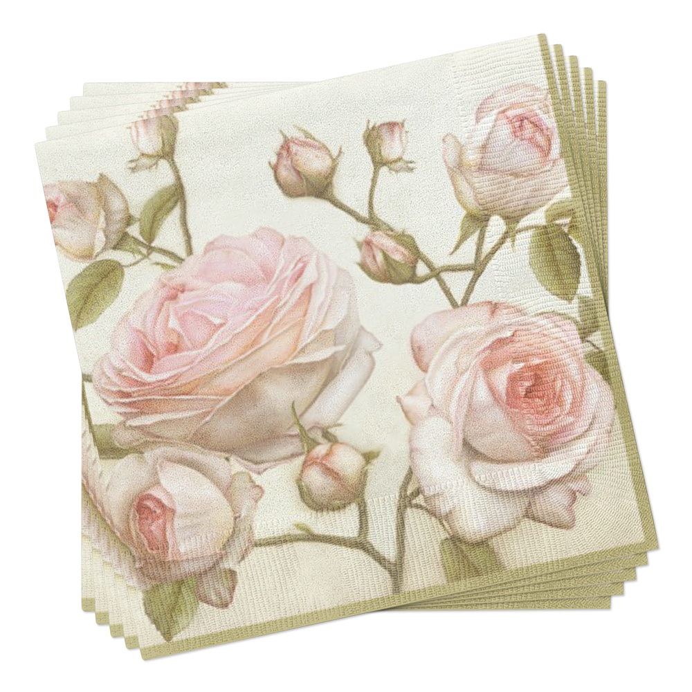 European Excellency - Lucy Roses Cocktail Paper Napkins