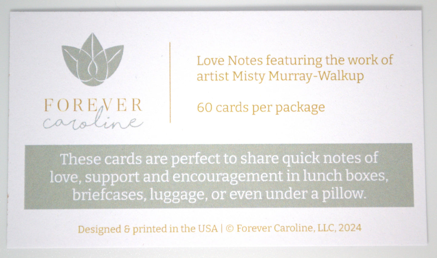 Forever Caroline LLC - Black Cat Tiny Cards | Pack of 60 "Love Notes"