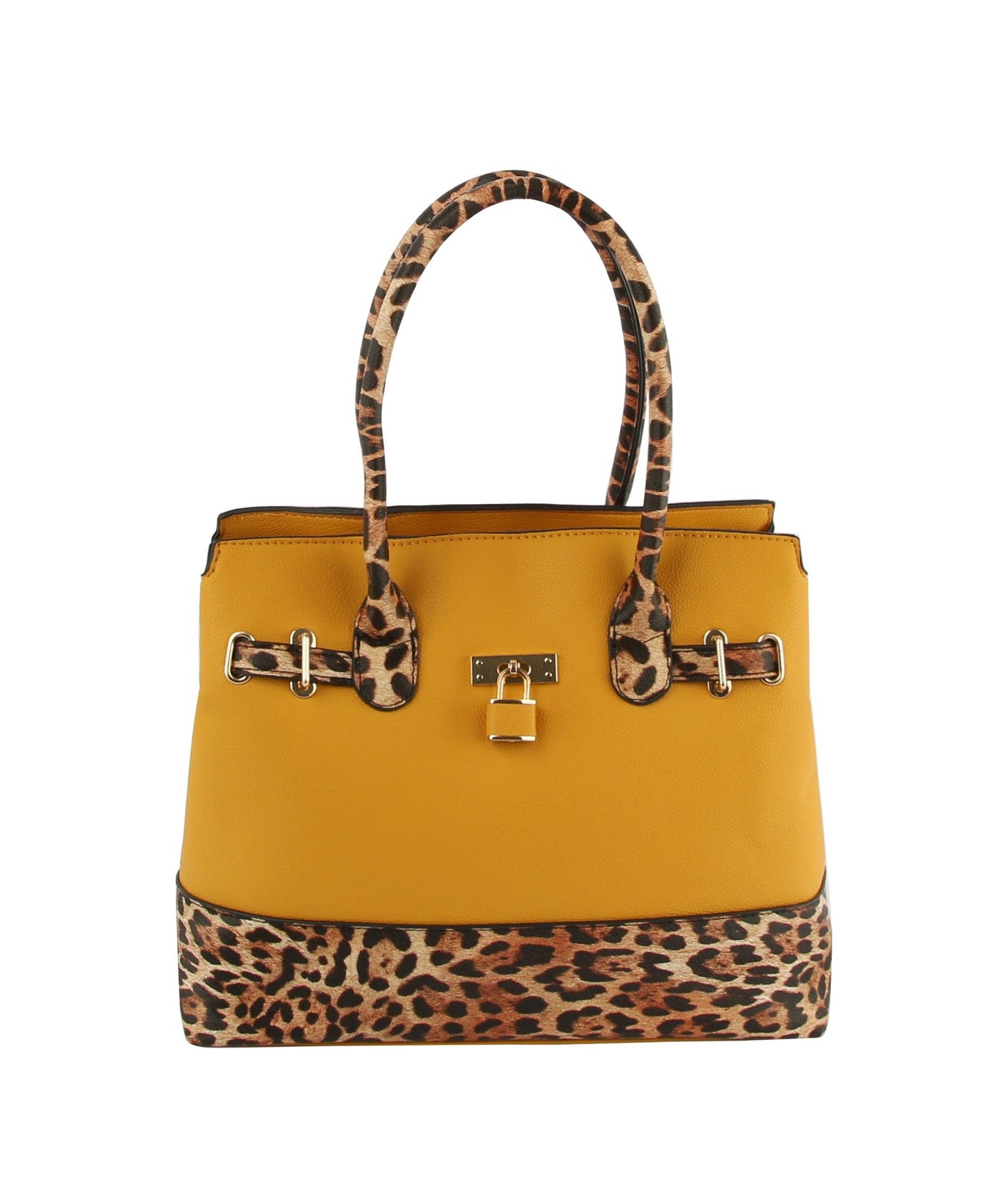 Handbag Factory Corp - Women Satchel Top Handle Purse Medium Shoulder Bag: BROWN
