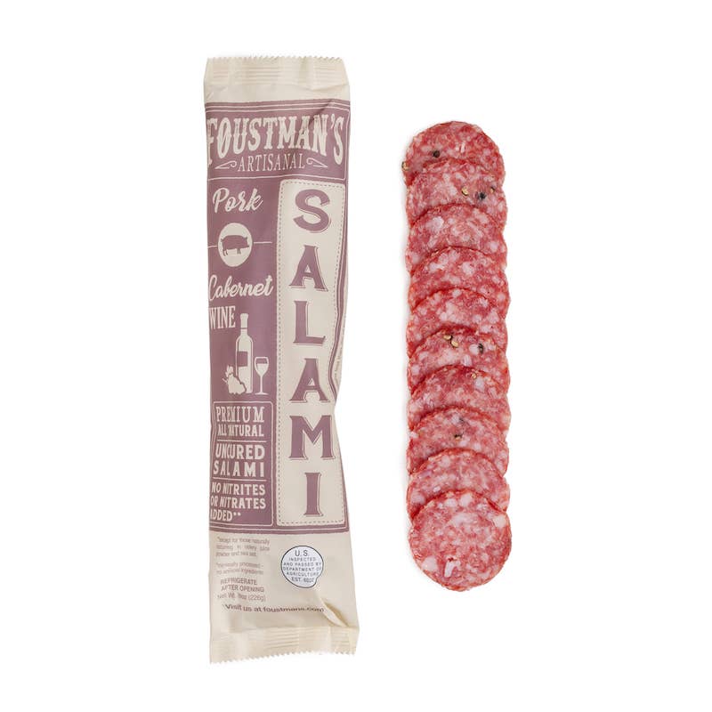 Foustman's Salami - PORK CABERNET WINE | FOUSTMAN'S ALL-NATURAL UNCURED SALAMI