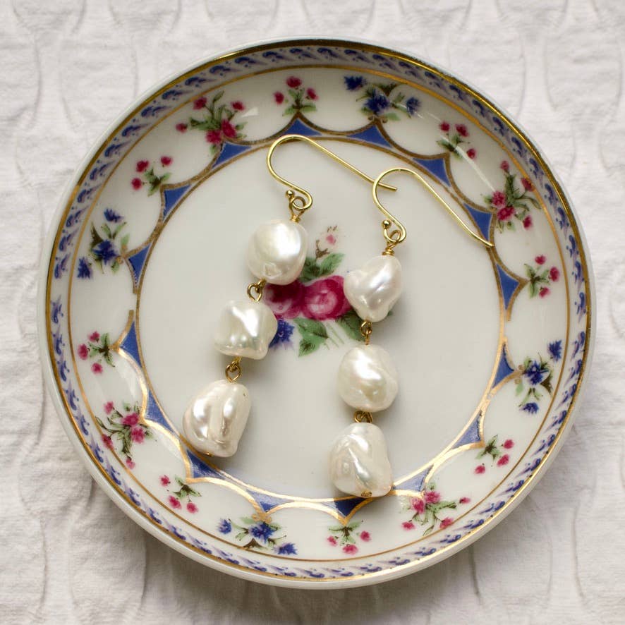 a.v. max - Baroque Pearl Dangle Earrings: Pearl