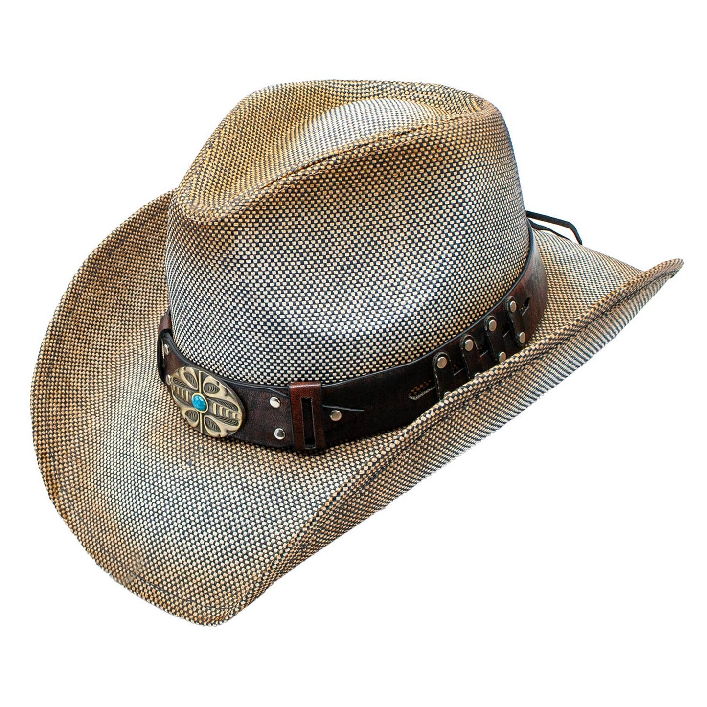 Peter Grimm - Gaytan Toyo Straw Studded Belt Buckle Drifter Cowboy Hat