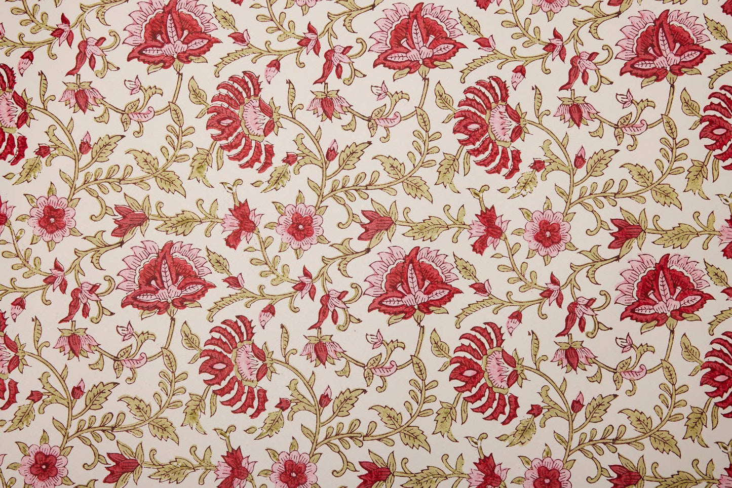 Paper Mirchi - Hand Block Printed Gift Wrap Sheets - Flora Festive Mix