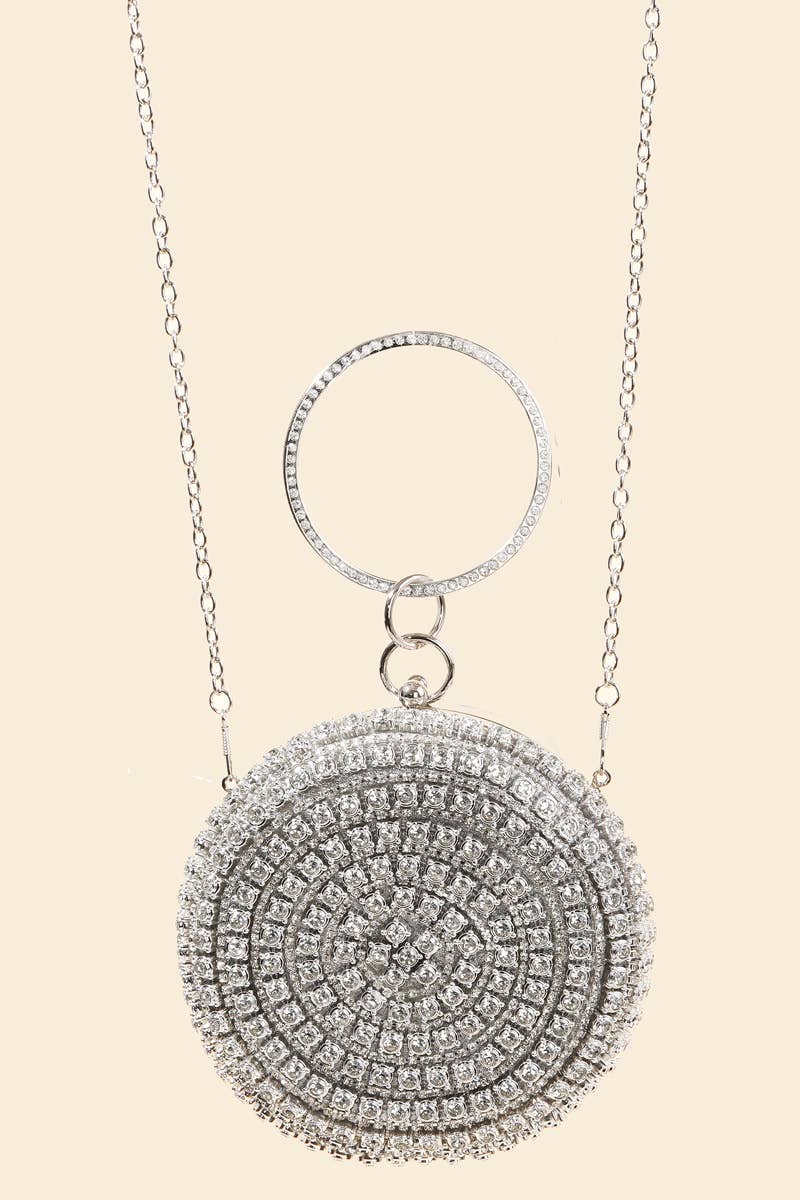 Anarchy Street - Rhinestone Studded Round Bag: G