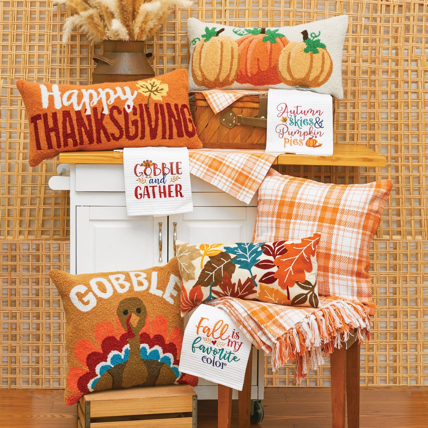 C&F Home - Fall/Harvest Leaves Throw Pillow