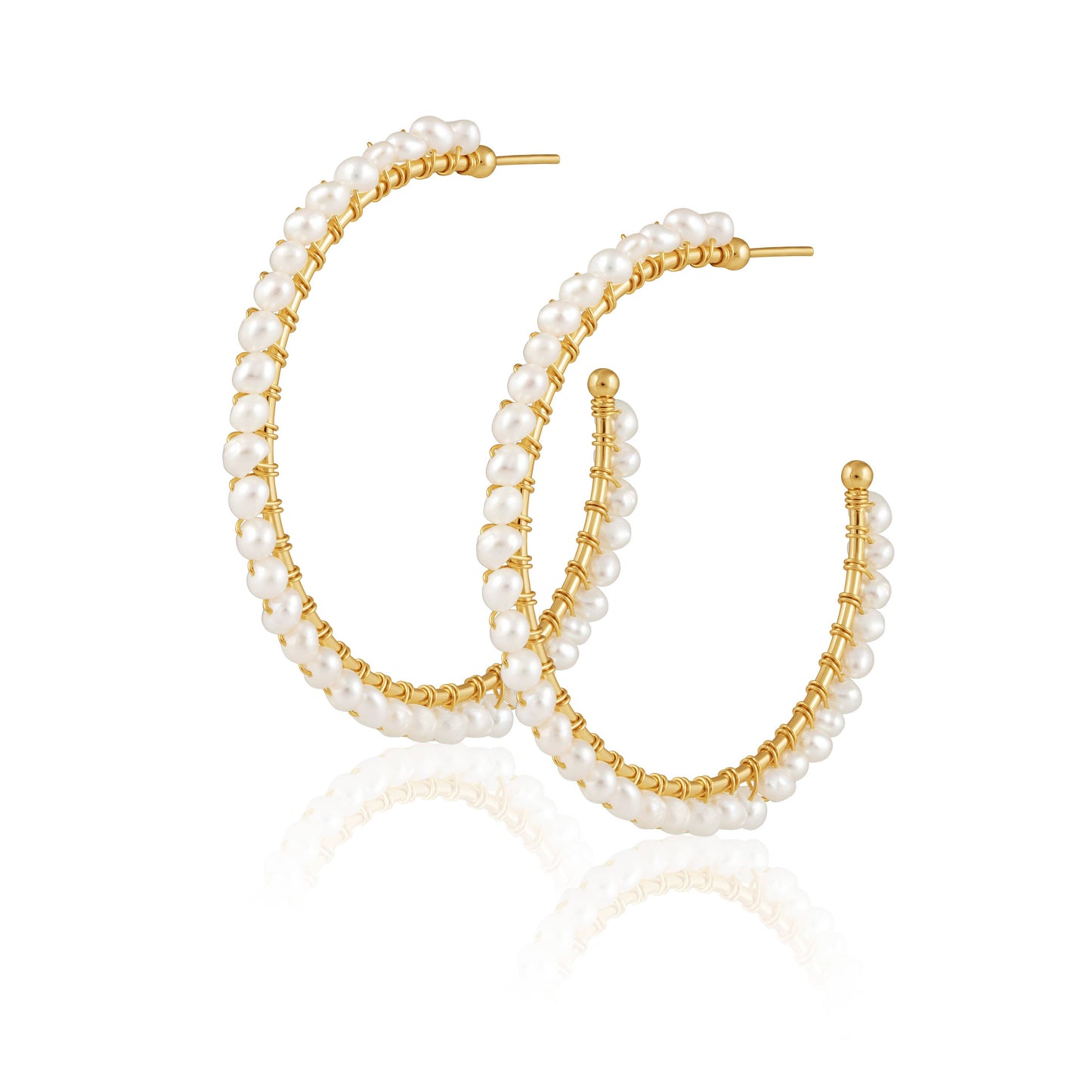 Sahira Jewelry Design - Marilyn Pearl Hoops