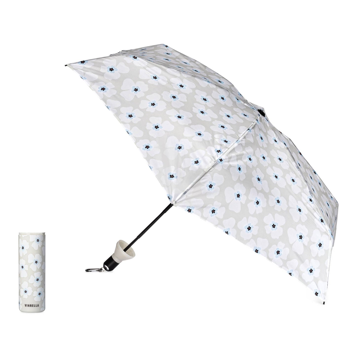 Vinrella - Nikki on Gray Water Bottle Umbrella
