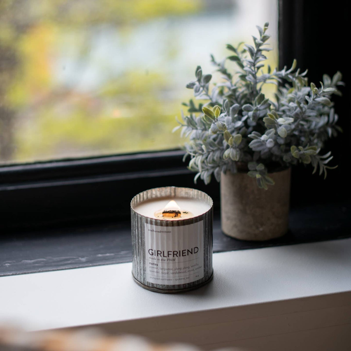 Anchored Northwest - Lakeside Rustic Vintage Farmhouse Wood Wick Candle: 10oz