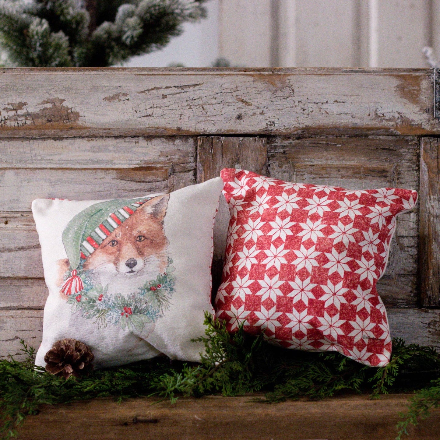 Audrey's Home & Gift - Mini Pillows - Cozy Bear, Deer, Raccoon, Fox (Pk/04 Ast)