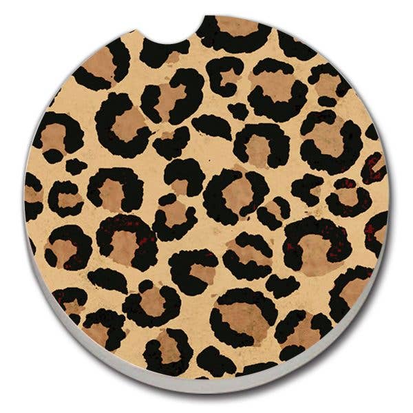 CounterArt/Highland Home/Thirstystone/CoasterStone - Leopard Print Bulk Stone Car Coaster-NO PACKAGING
