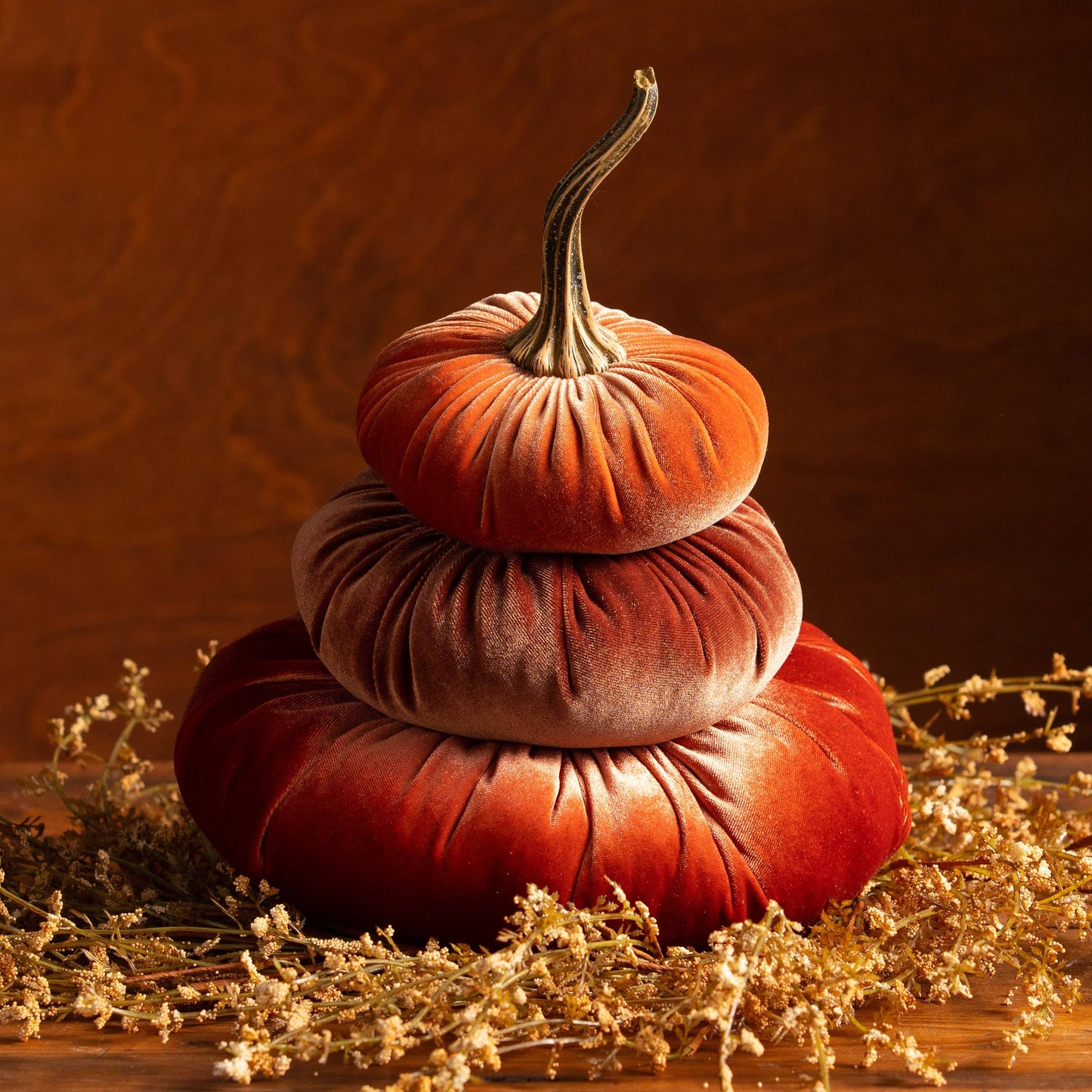 Your Heart's Content - Pumpkin Stacked Decor, Centerpiece Statement, Wedding Decor: Option 1: Harvest Bronze Rust
