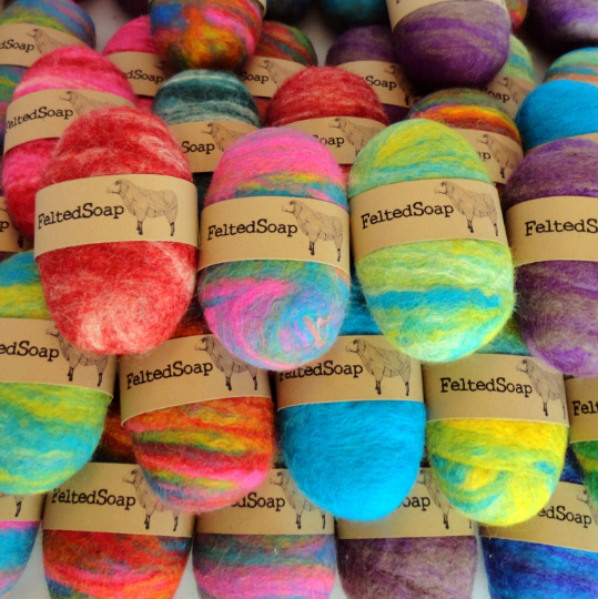 Twisted Purl LLC - Felted Soap Multicolored Pack of 25 Individually Labeled