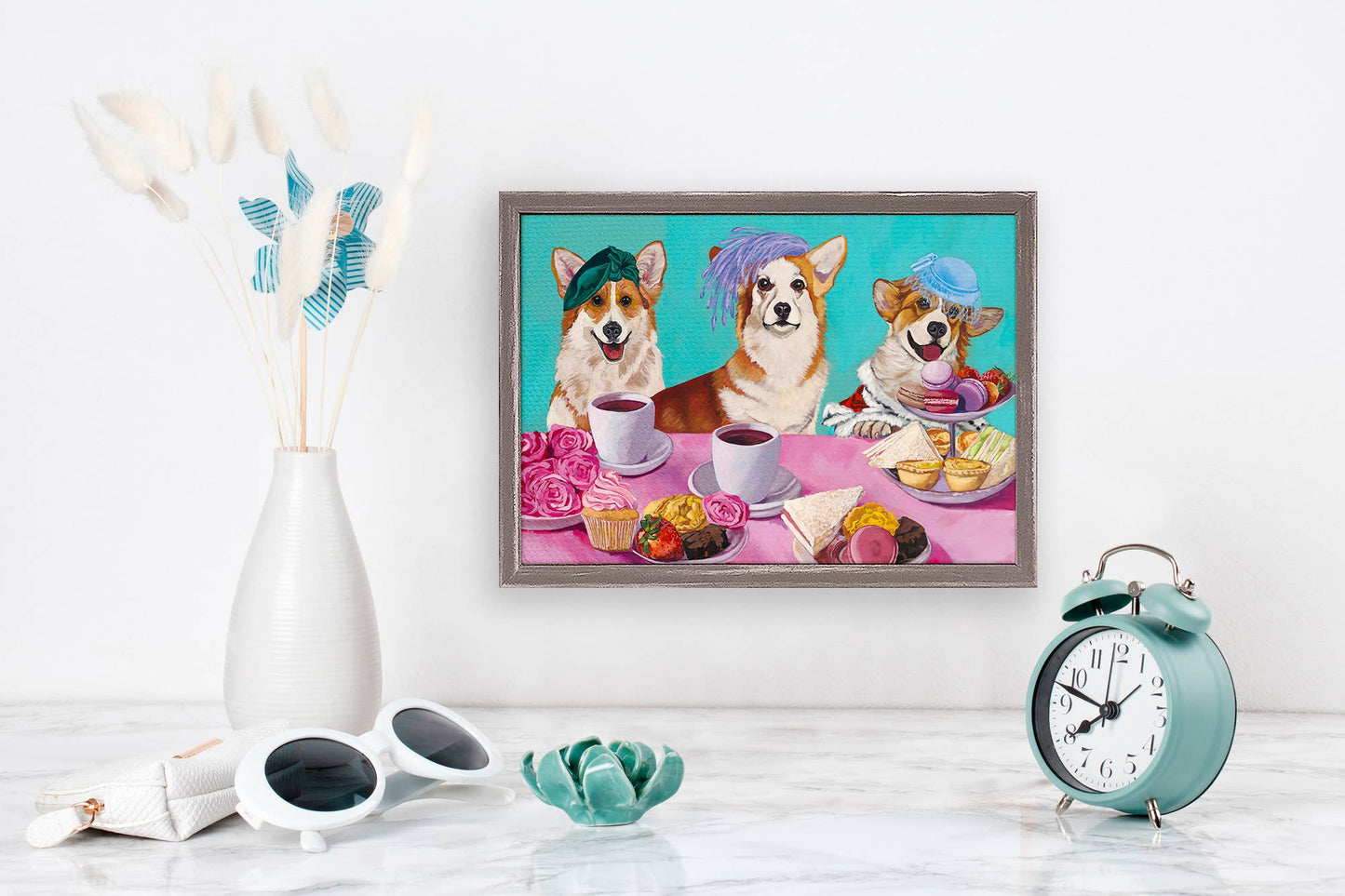 GreenBox Art - Corgi Party Mini Framed Canvas