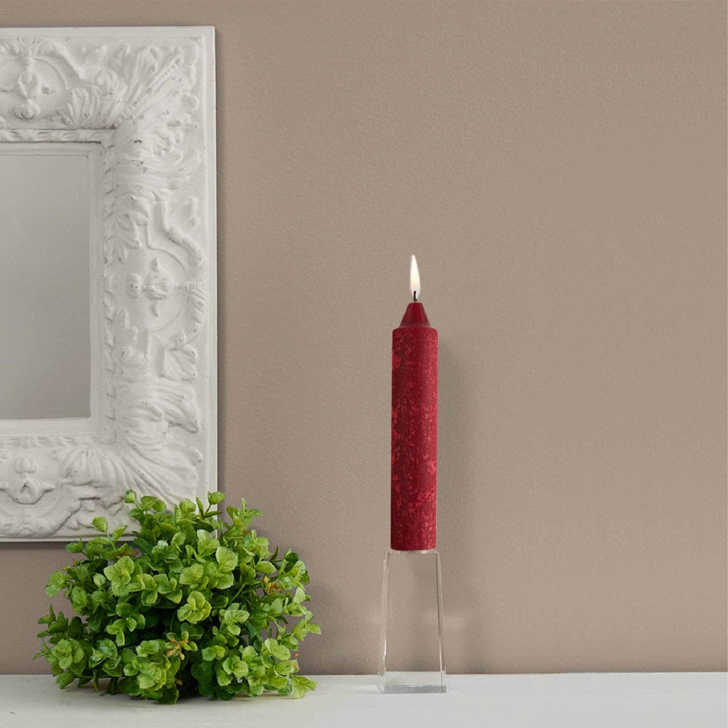 ROOT Candles - ROOT Timberline Collenette Taper Candles: Dark Olive / 7 inch