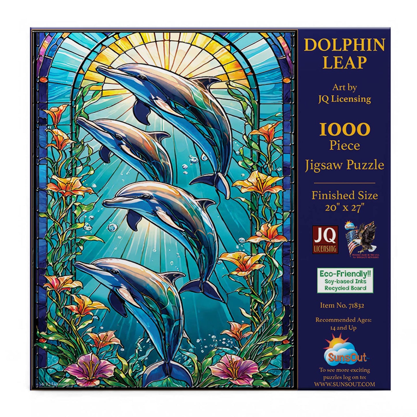 SunsOut - 609 Dolphin Leap 1000 Pc Puzzle