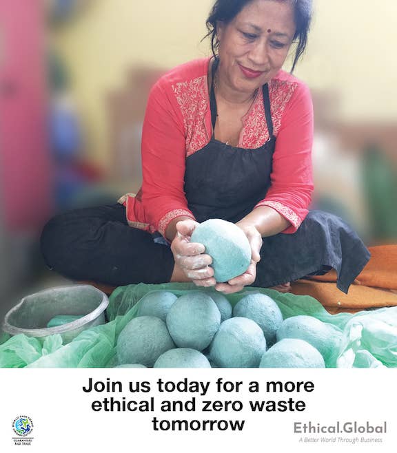 Ethical Global - Cute Animals: Eco Wool Dryer Balls Fair Trade: Monkey