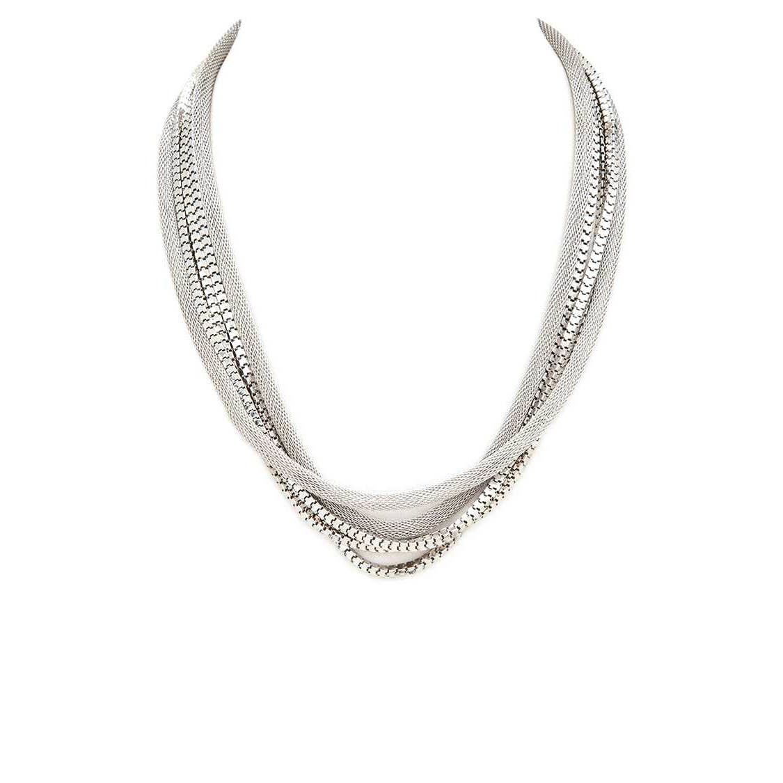 Artini Accessories - Mix Chain Layer Collar Necklace: Gold