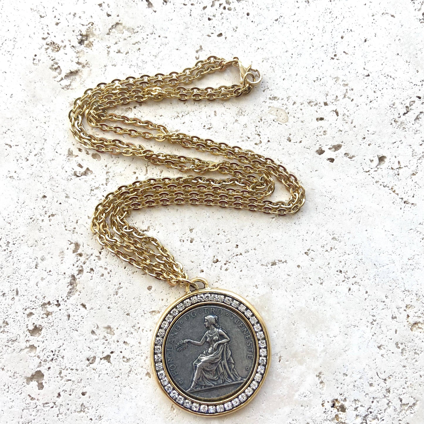 VB&CO Designs Handmade Jewelry - Coin necklace, Norway, medallion jewelry, boutique salon