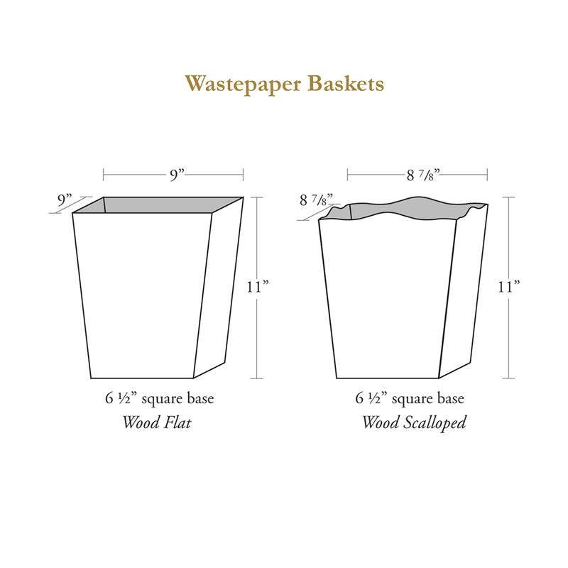 Marye-Kelley - WB475LP-Laura Park Park Avenue Wastepaper Basket: Scalloped Top