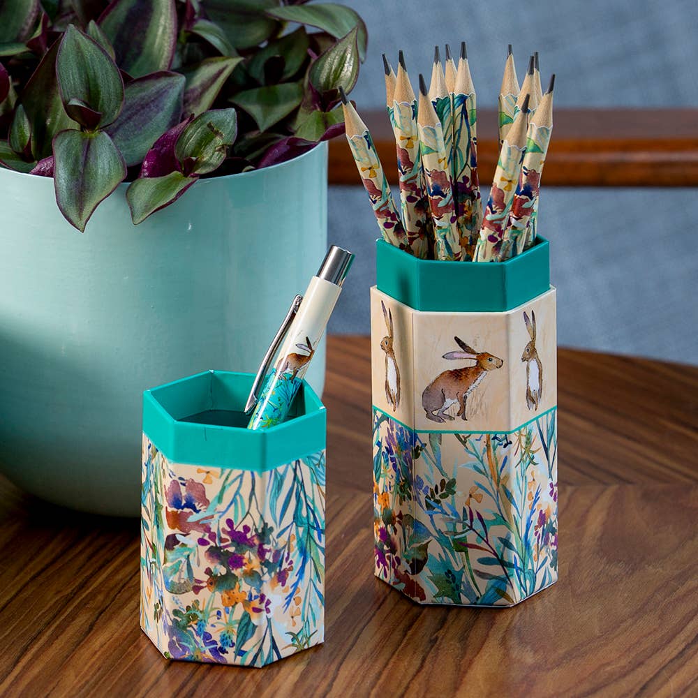 The Gifted Stationery Company - Pencil Set - Kissing Hares