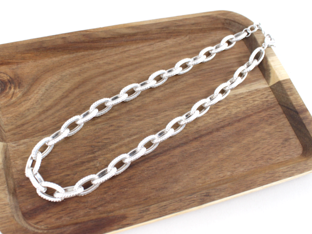 Pretty Persuasions - N23253 Textured Link Chain Necklace: 02 SL