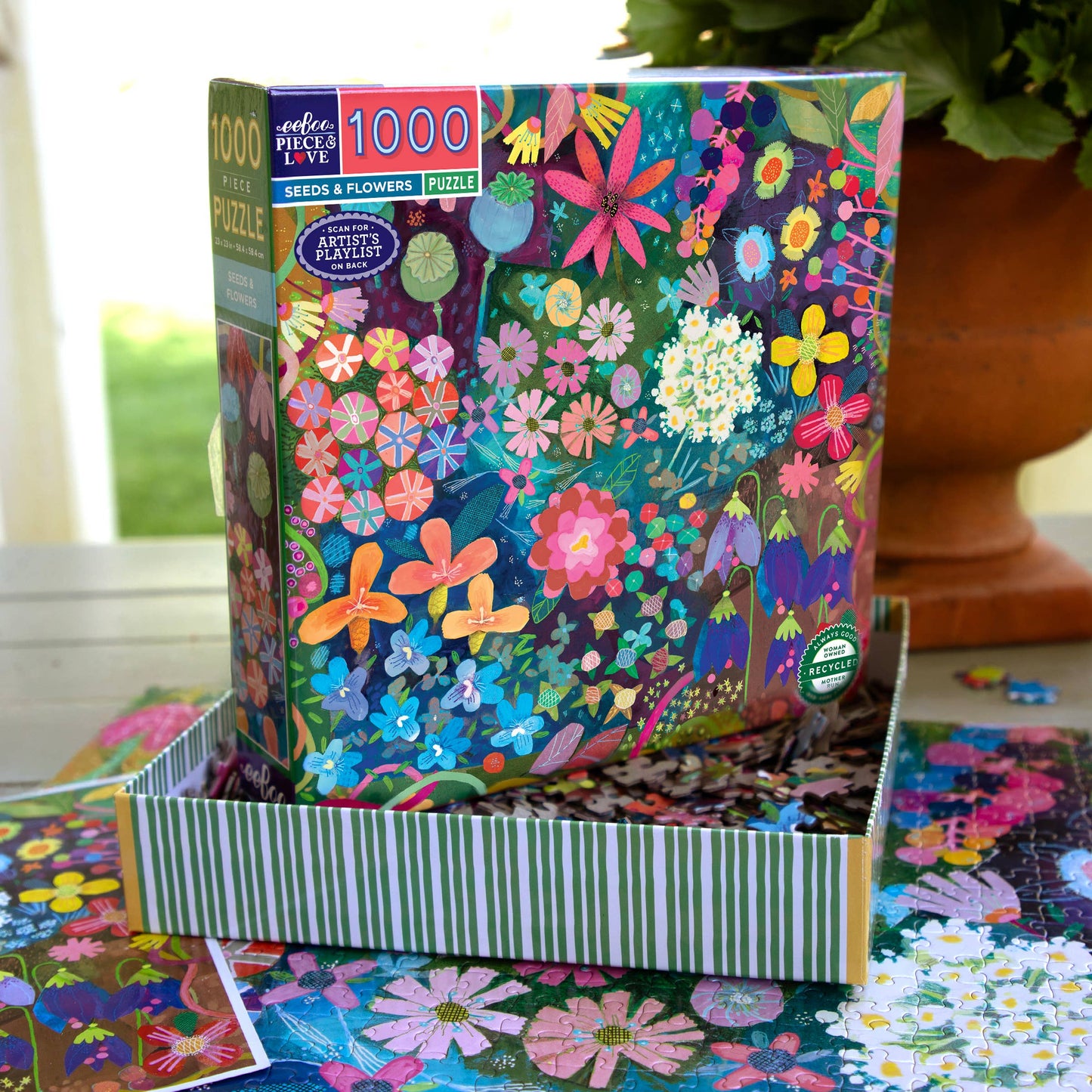 eeBoo - Seeds & Flowers 1000 Piece Puzzle