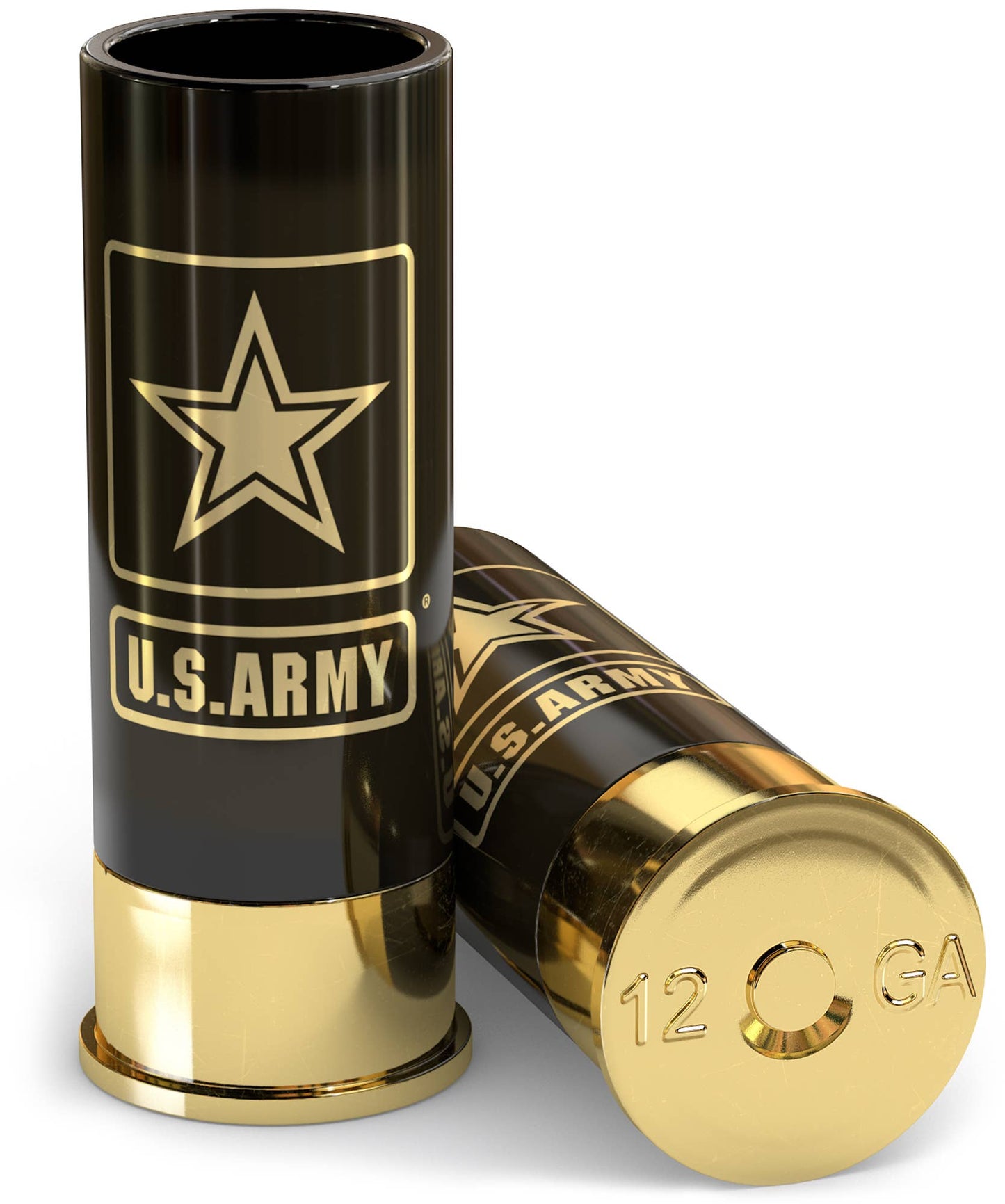 Old Southern Brass - 12 Gauge U.S. Army Shot Glasses - Set of 4