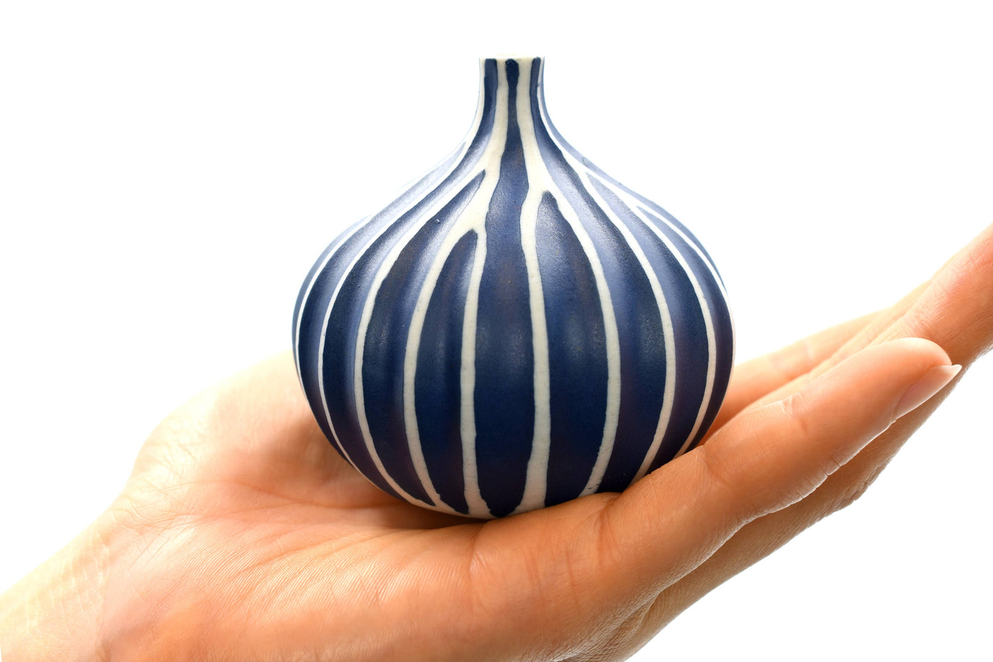 Art Floral Trading LLC - 192BL6 CONGO TINY S-Handcrafted Porcelain Bud Vase