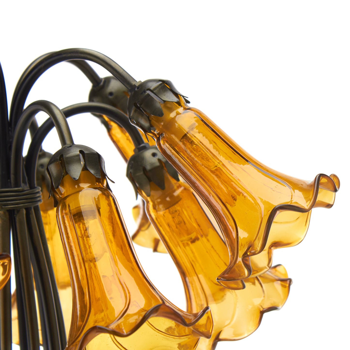 River of Goods - 21"H Lily 10 Light Amber Shade Table Lamp