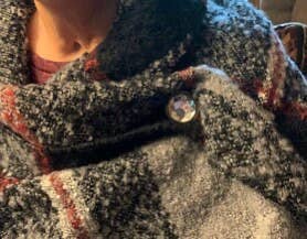 MagneButton - Jumbo Black Crystal