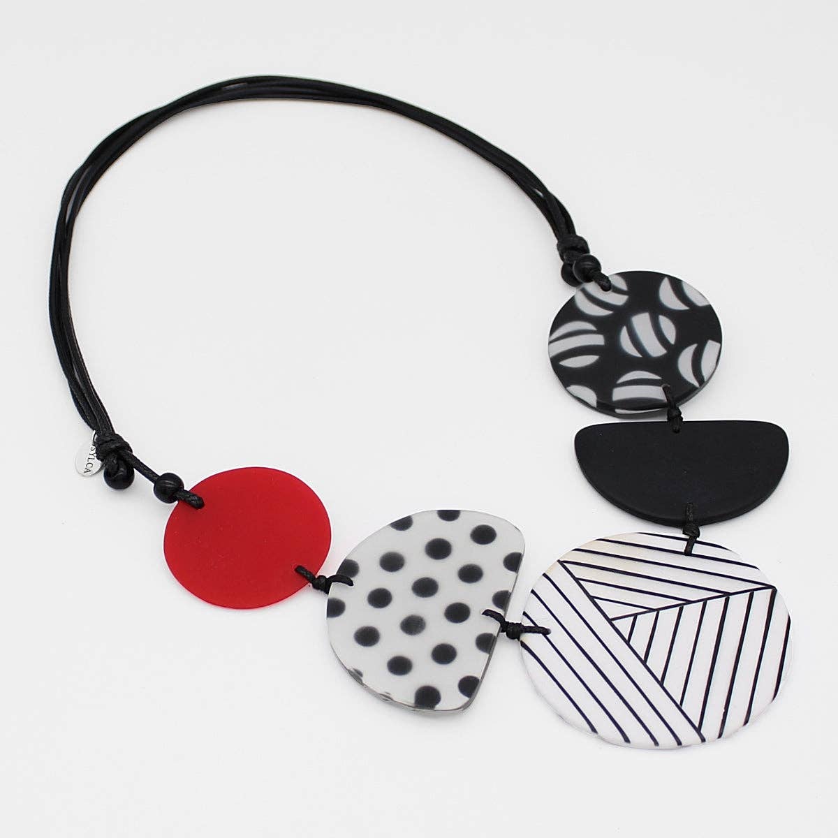 Sylca Designs - Black White and Red Palma Necklace