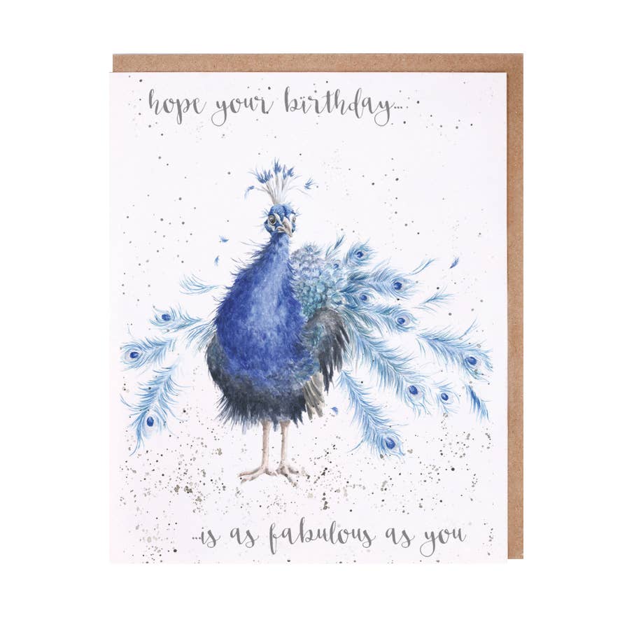 Wrendale Designs - Fabulous Peacock Birthday Card