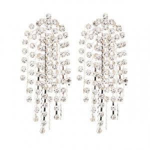 TWO FORTY TWO - CHIC - CZ Tassel Dangle (silver) BER581