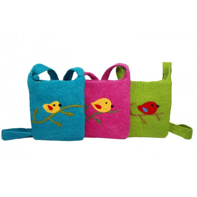BNB Crafts Inc. - One Bird Cross Body Kids Bag: Green