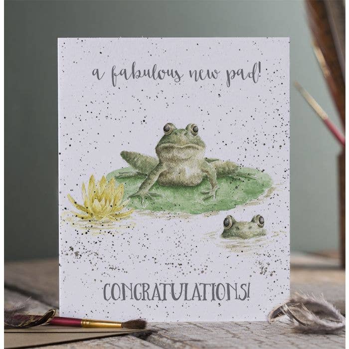 Wrendale Designs - New Pad New Pad - Frog Illustrated Congratulations Card
