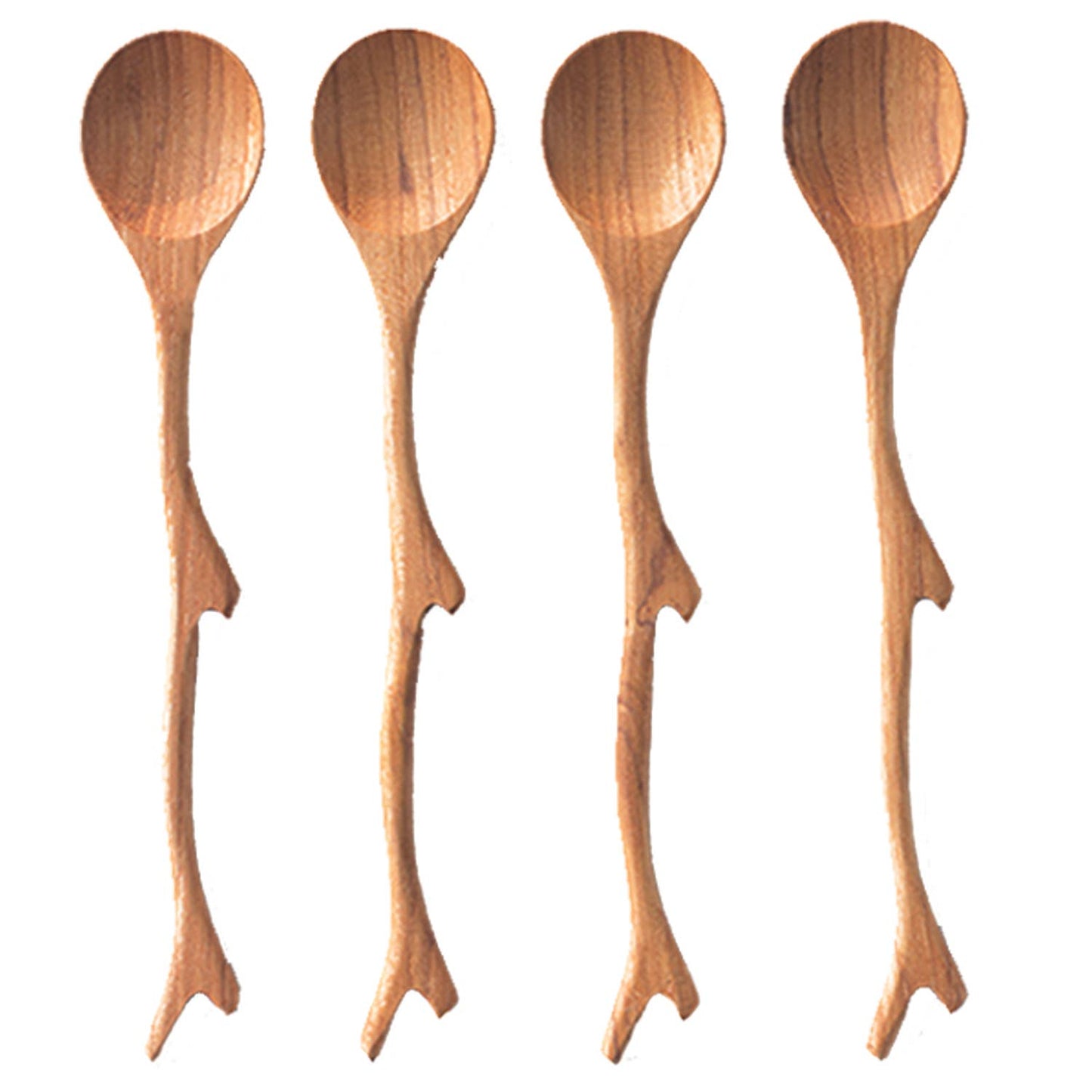Be Home US - Teak Twig Spoons, Set of 4